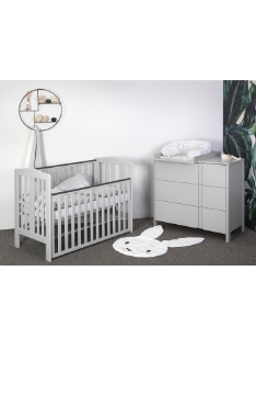 LIGHT GREY YappyQu lovytė ir YappyClassic komoda