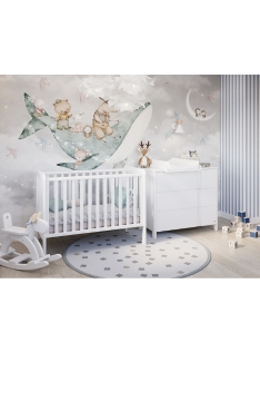 WHITE YappyLull lovytė ir YappyClassic komoda
