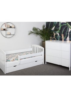WHITE YappyLux lova paaugusiam vaikui ir YappyClassic komoda